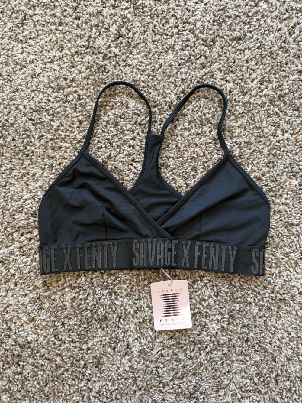 Savage X Fenty Black Bralette Sports Bra